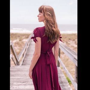 Gal Meets Glam Bette Oxblood Dress